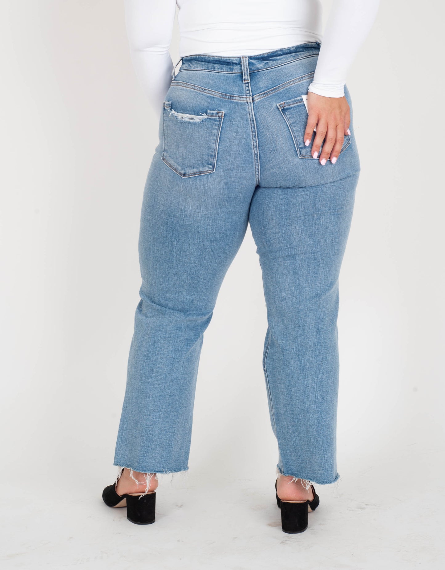 Satisfactory High Rise Wide Jeans