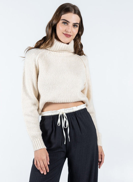 Rhea Cropped Turtleneck Sweater