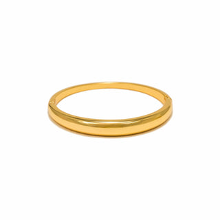 Gold ring on a white background