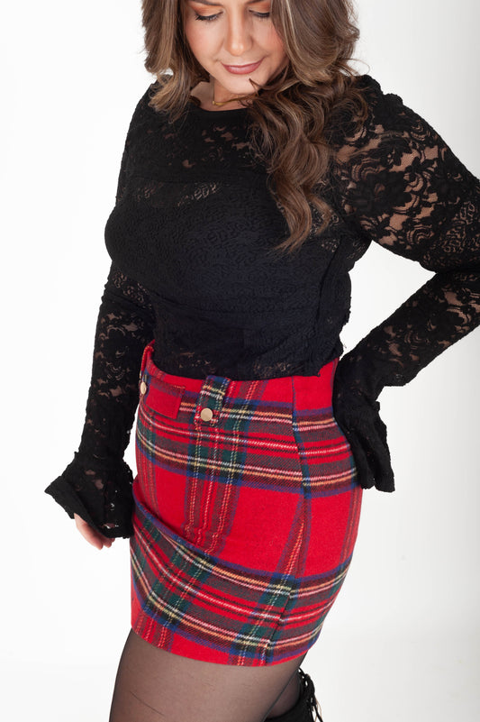 Janet Plaid Skort