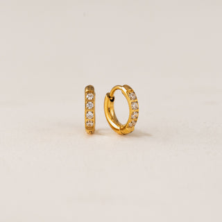 gold hoop earrings with diamonds
