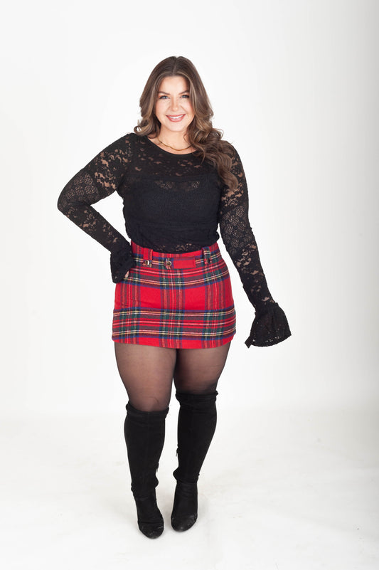 Janet Plaid Skort