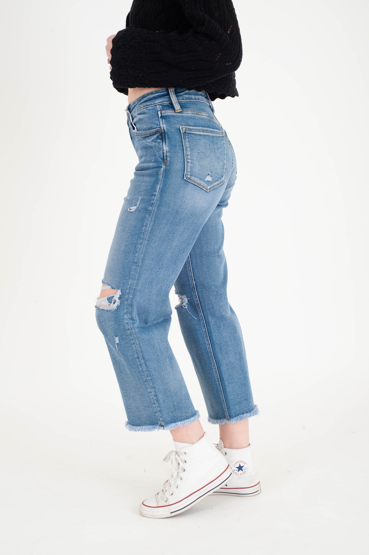 Tunnel Crop Straight Leg Jeans