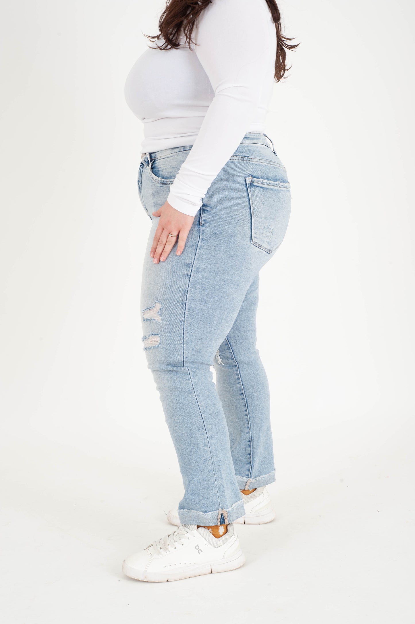 Curvy Bliss High Rise Straight Jeans