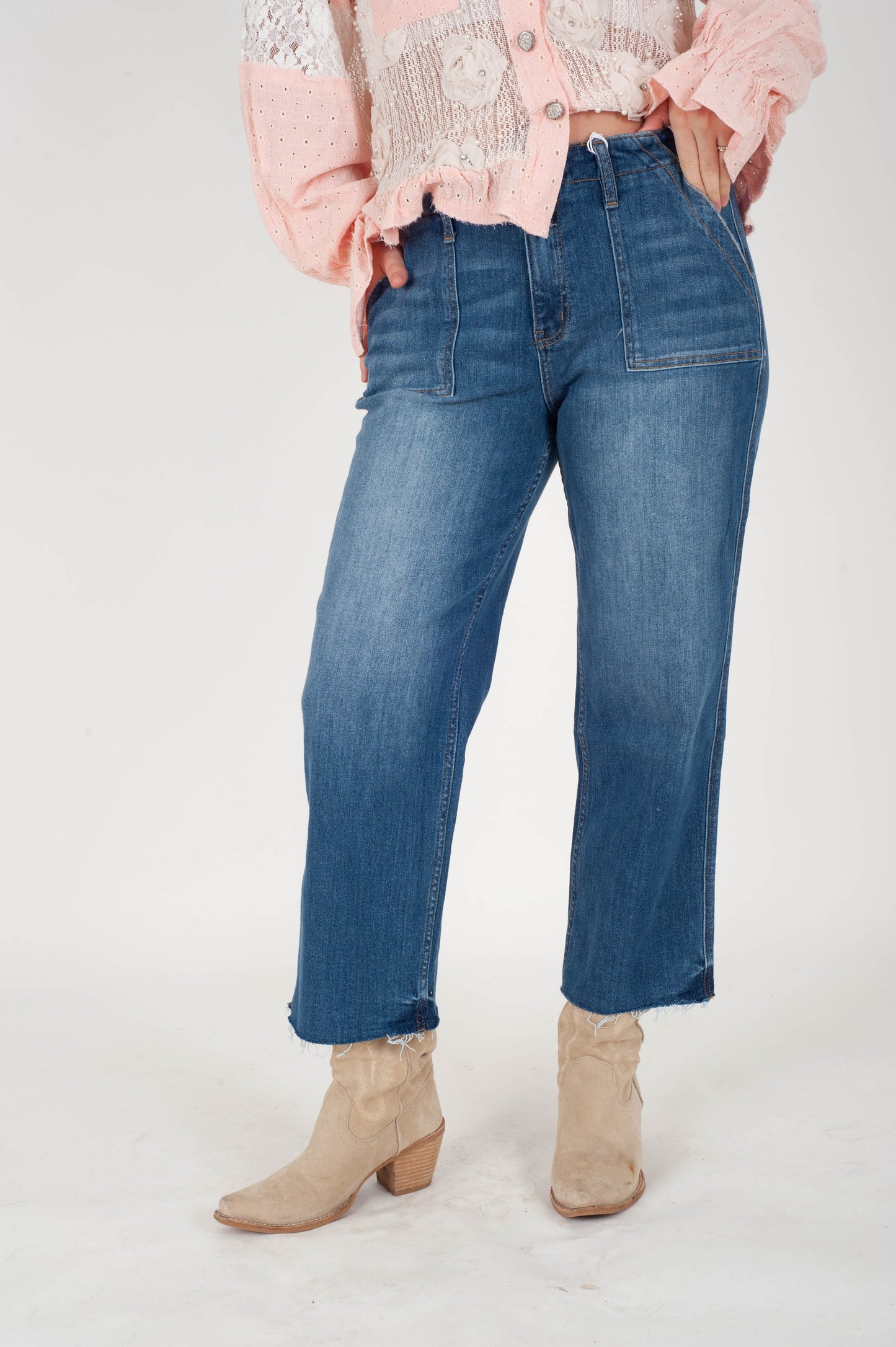 Superb High Rise Crop Jeans