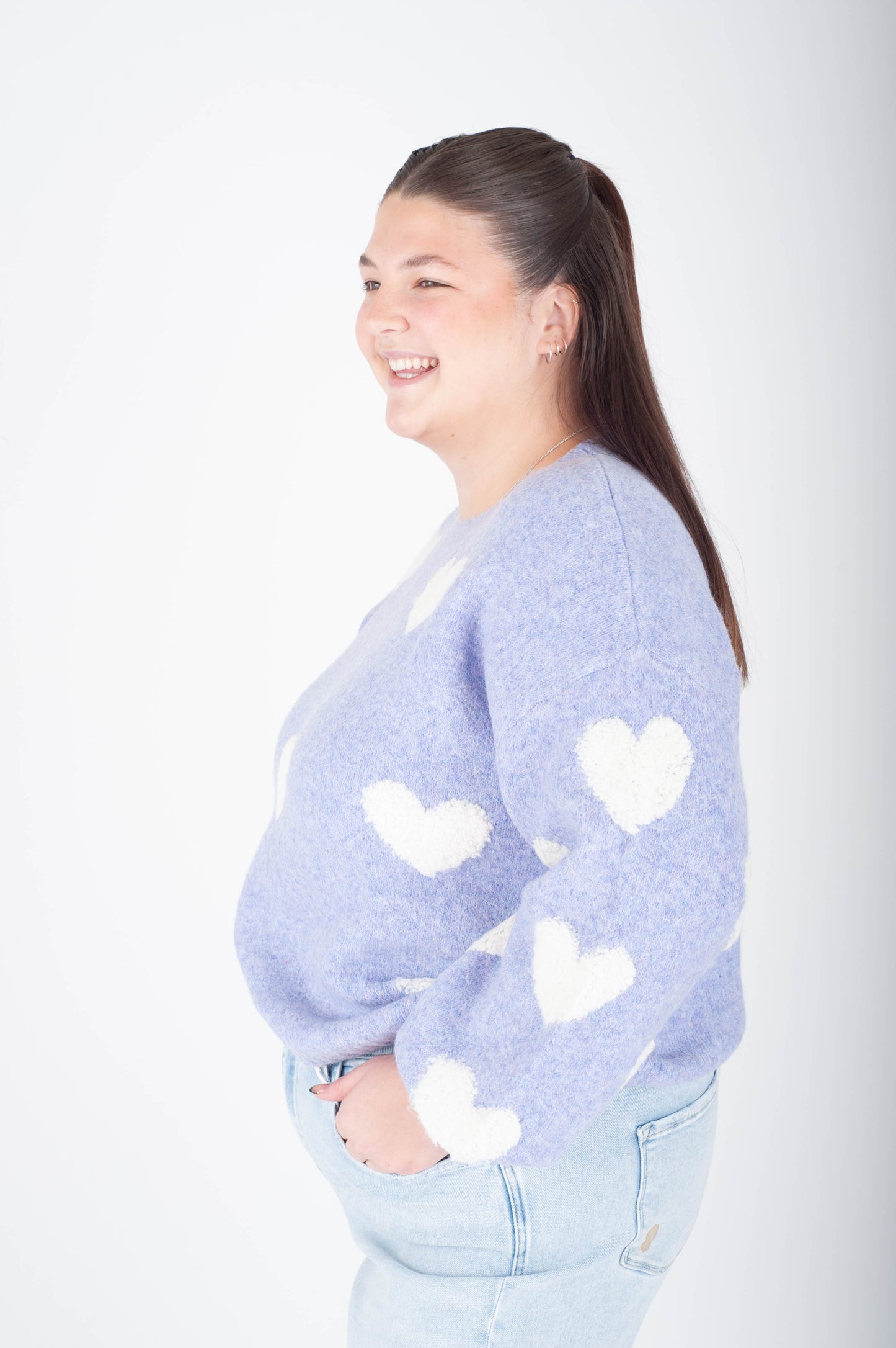 Curvy Lovely Hearts Sweater