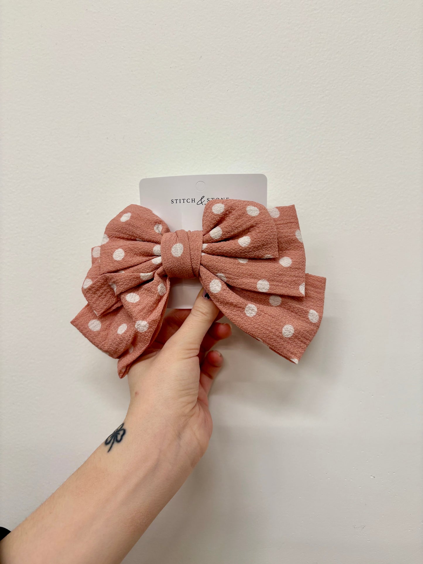 Polka Dot Hair Bow