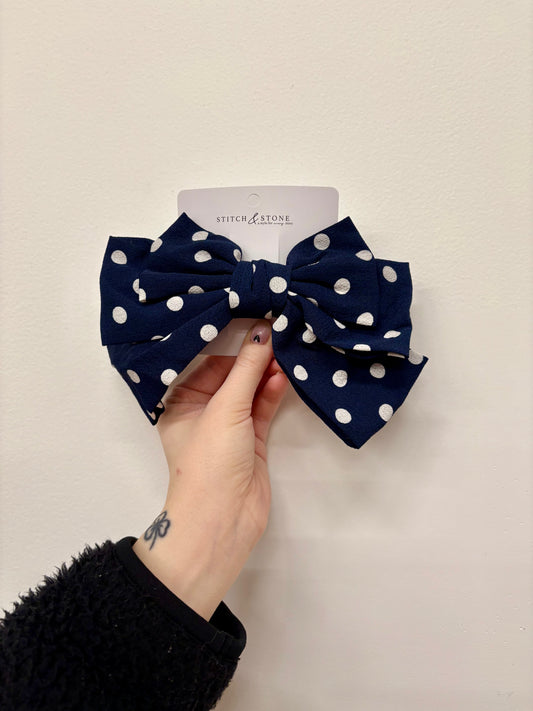 Polka Dot Hair Bow