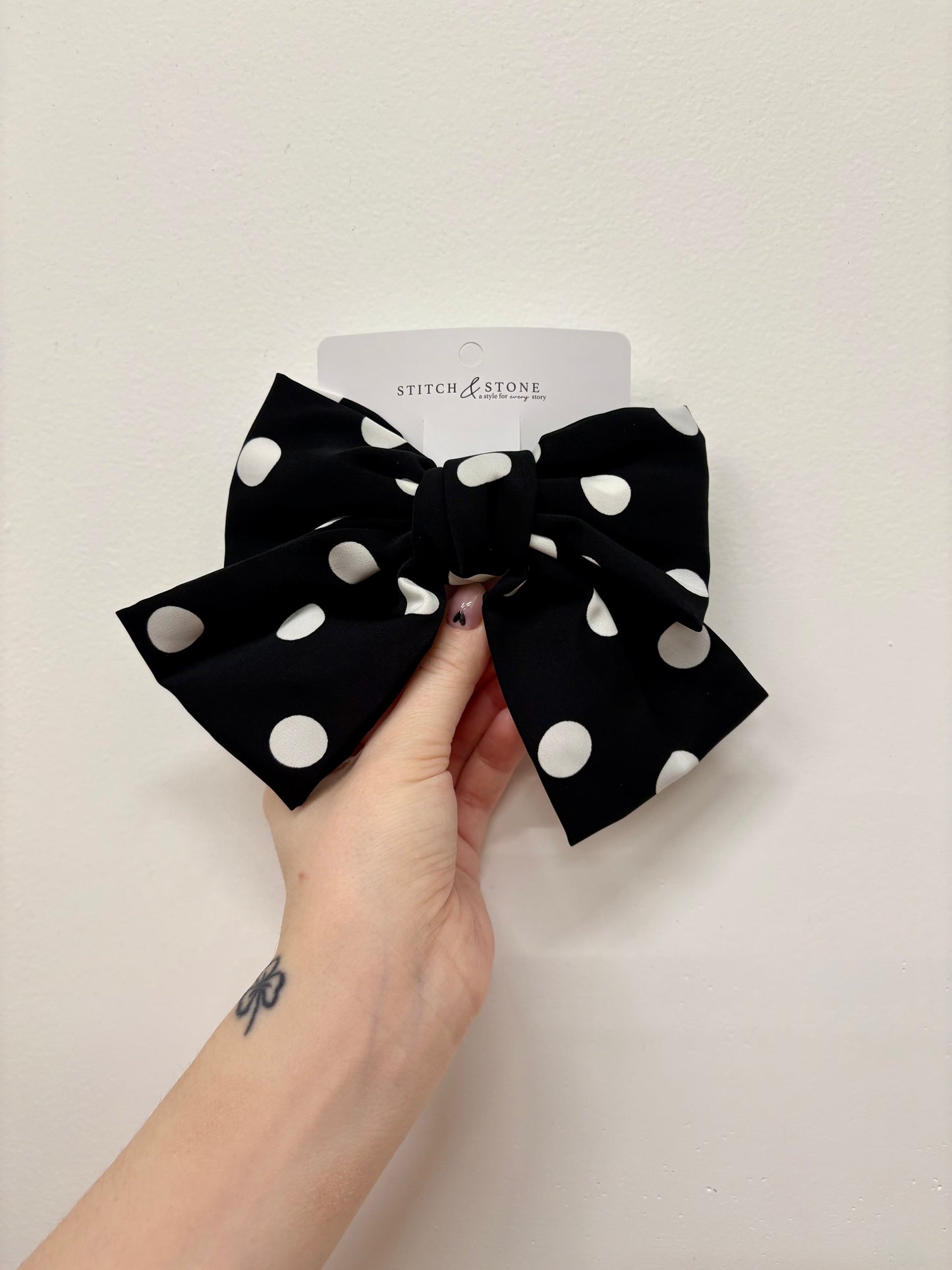 Polka Dot Hair Bow