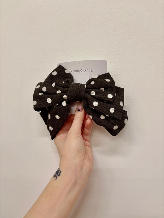 Polka Dot Hair Bow