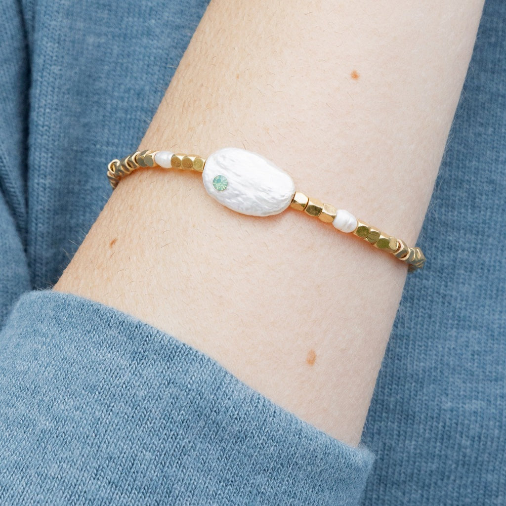 Pearl Affirmation Bracelet | Courage