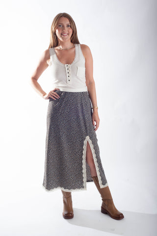 Clarice Lace Trim Skirt