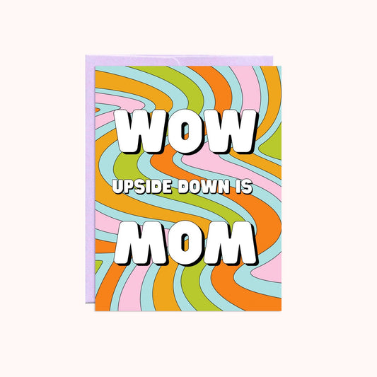 A colorful Mother's Day card with text and floral patterns, including a kraft envelope.