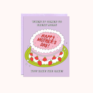 A colorful Mother's Day card with text and floral patterns, including a kraft envelope.