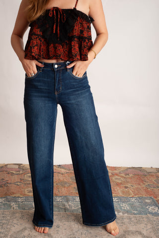 Flying Bird Wide Leg Jeans