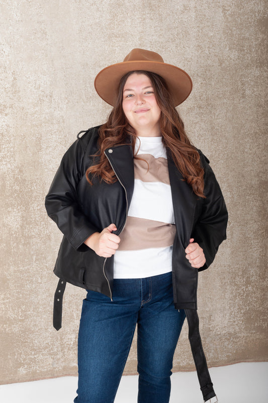 Curvy Paulina Biker Jacket