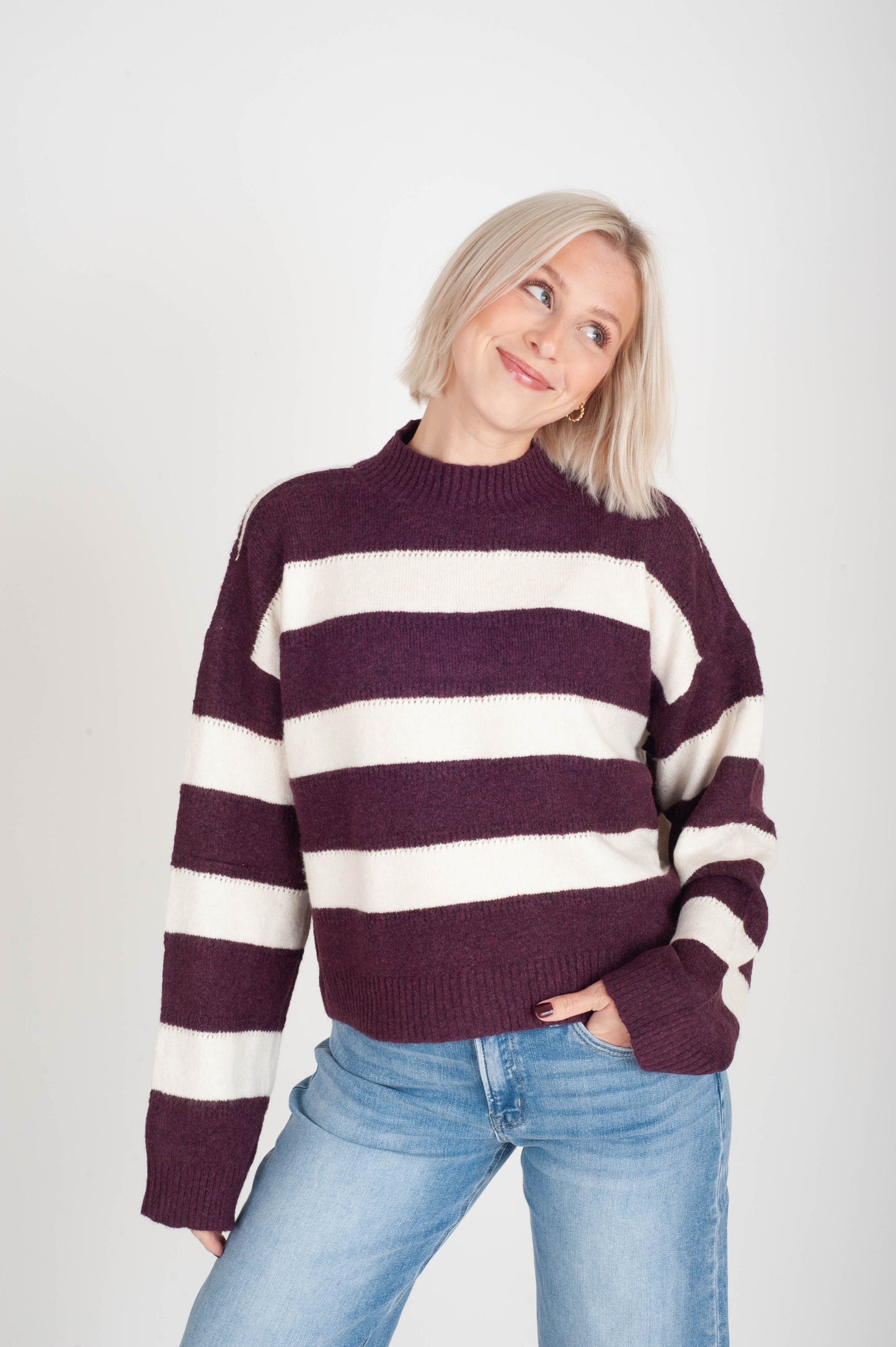 Inez High Neck Sweater