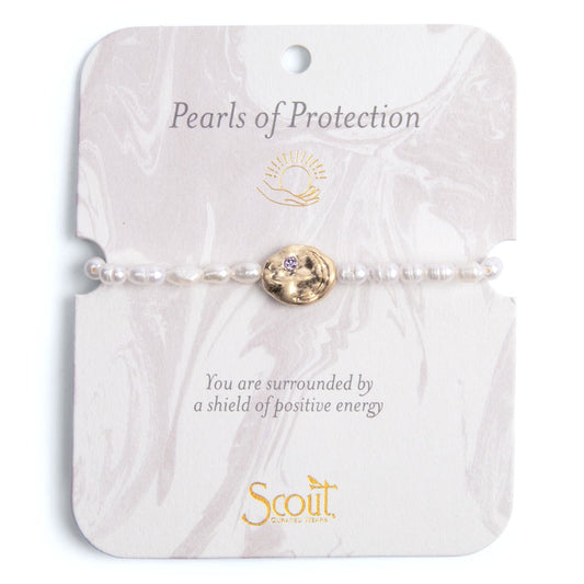 Pearl Affirmation Bracelet | Protection