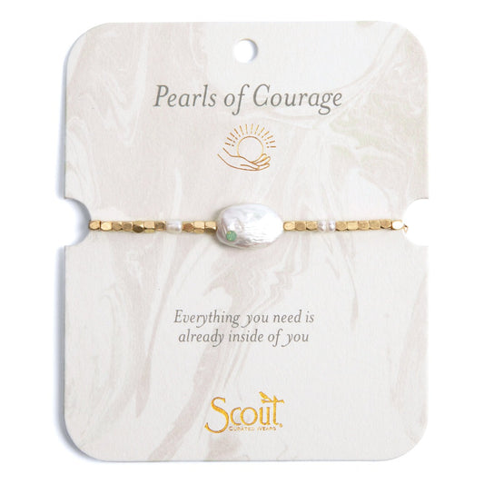 Pearl Affirmation Bracelet | Courage