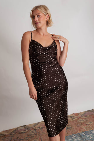 Cartier Cowl Neck Satin Dress