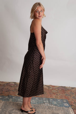 Cartier Cowl Neck Satin Dress