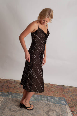 Cartier Cowl Neck Satin Dress