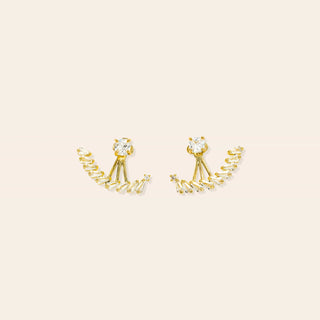 A sparkly ear jacket earring. 