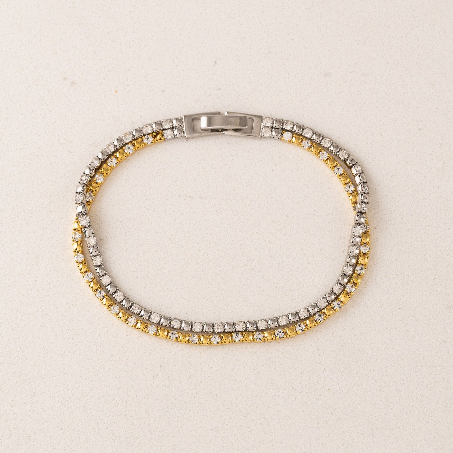 Tennis Metal Double Bracelet