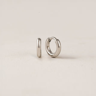 silver hoop earrings