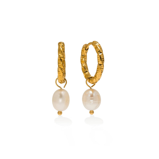 Venus Pearl Hoop Earrings