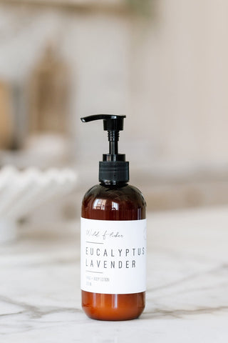 a eucalyptus and lavender body lotion