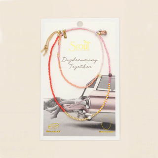 Mixed media beaded bracelet on a branded Scout Jewelry Card