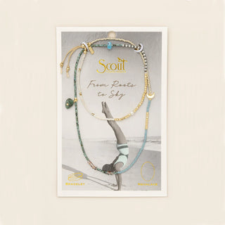 Mixed media beaded bracelet on a branded Scout Jewelry Card
