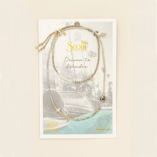 Mixed media beaded bracelet on a branded Scout Jewelry Card