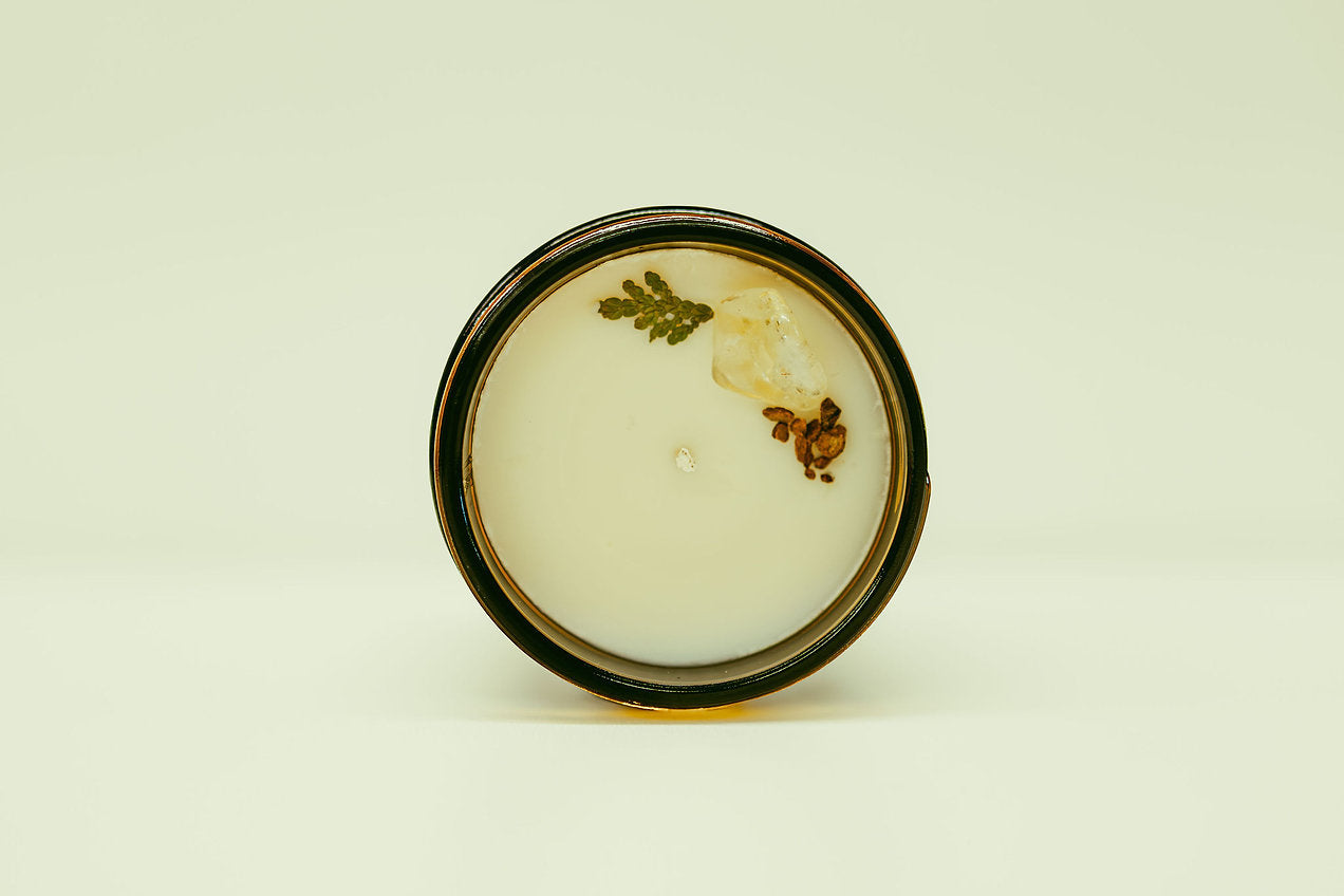 Round ceramic plate with floral design on a beige background