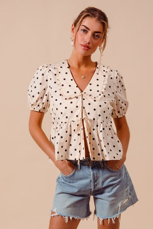 Bonnie Polka Dot Blouse