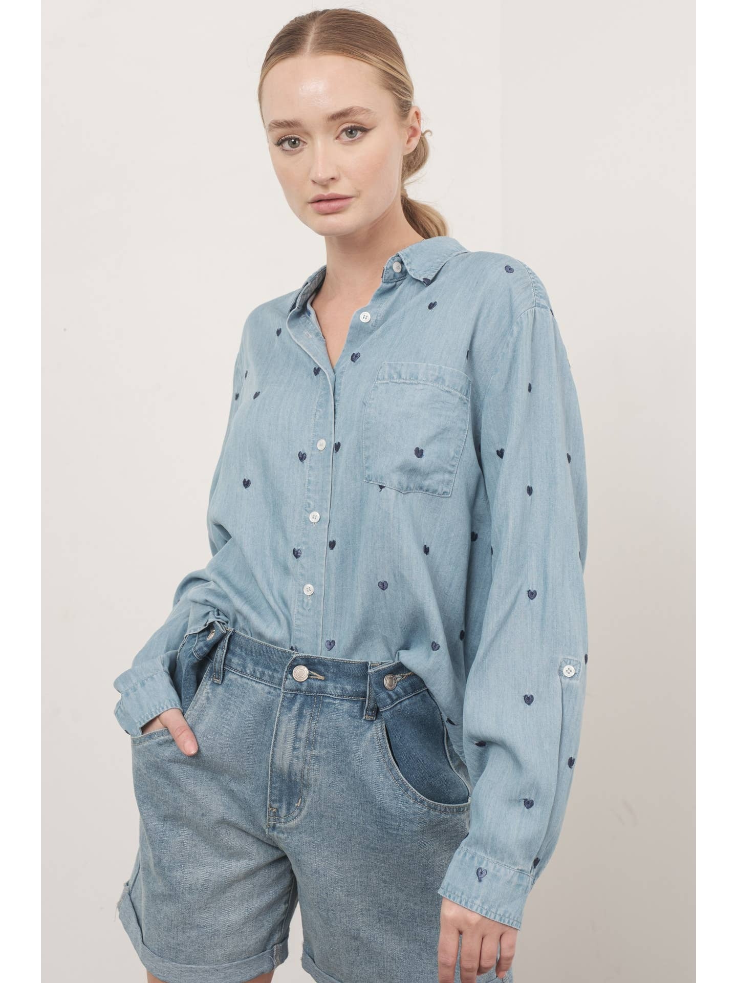 Heart Denim Shirt