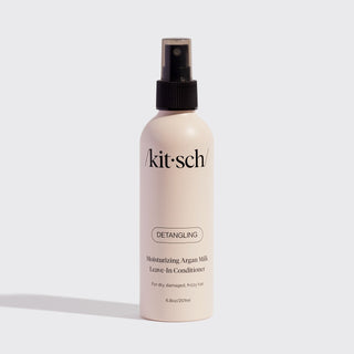 Kitsch detangling leave-in conditioner bottle on a light gray background