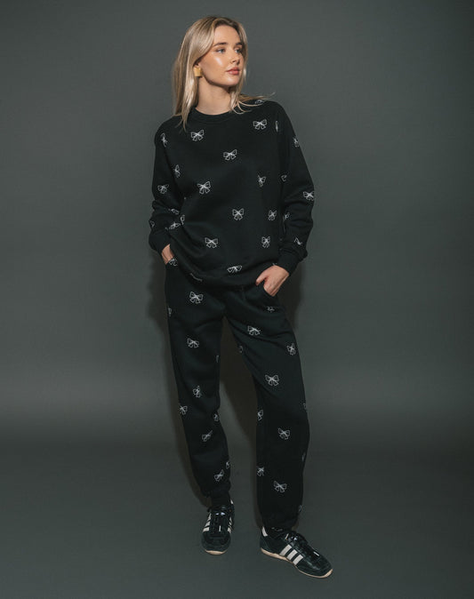 All Over Bow Oversized Jogger