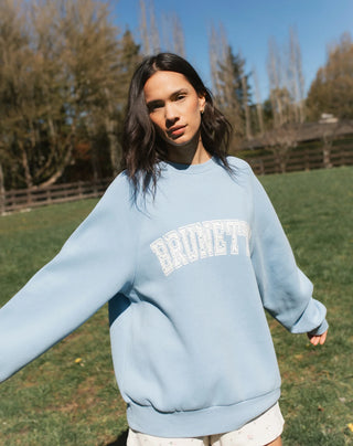 Brunette Floral Varsity NYBF Crew