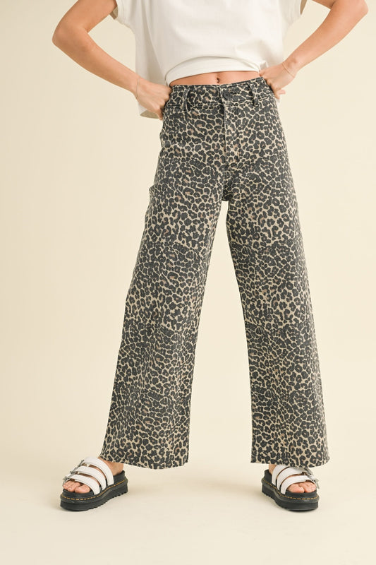 Francie Leopard Straight Leg Pants