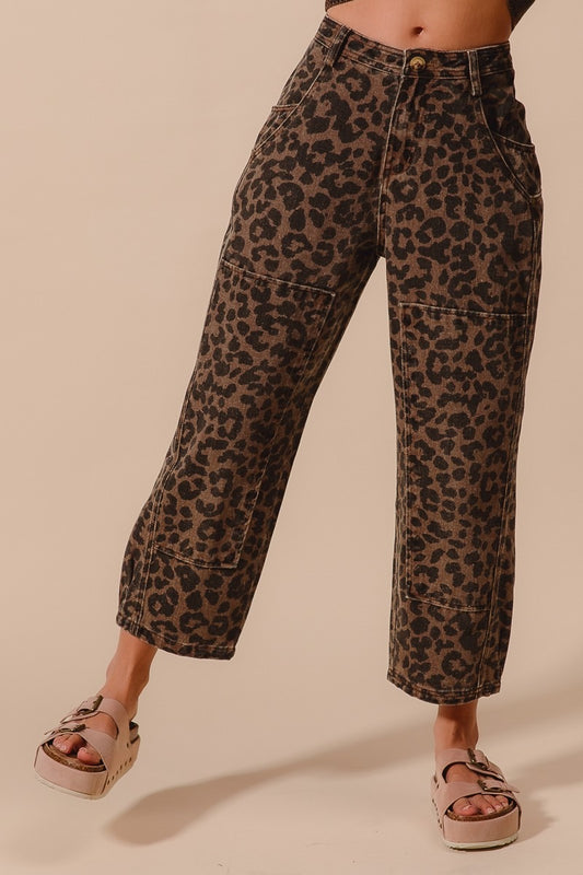 Tianna Leopard Barrel Pants