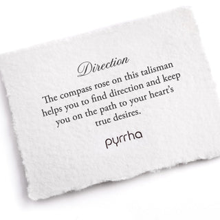 an information card about a Pyrrha necklace