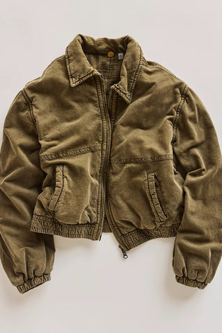 Brown jacket on a white background