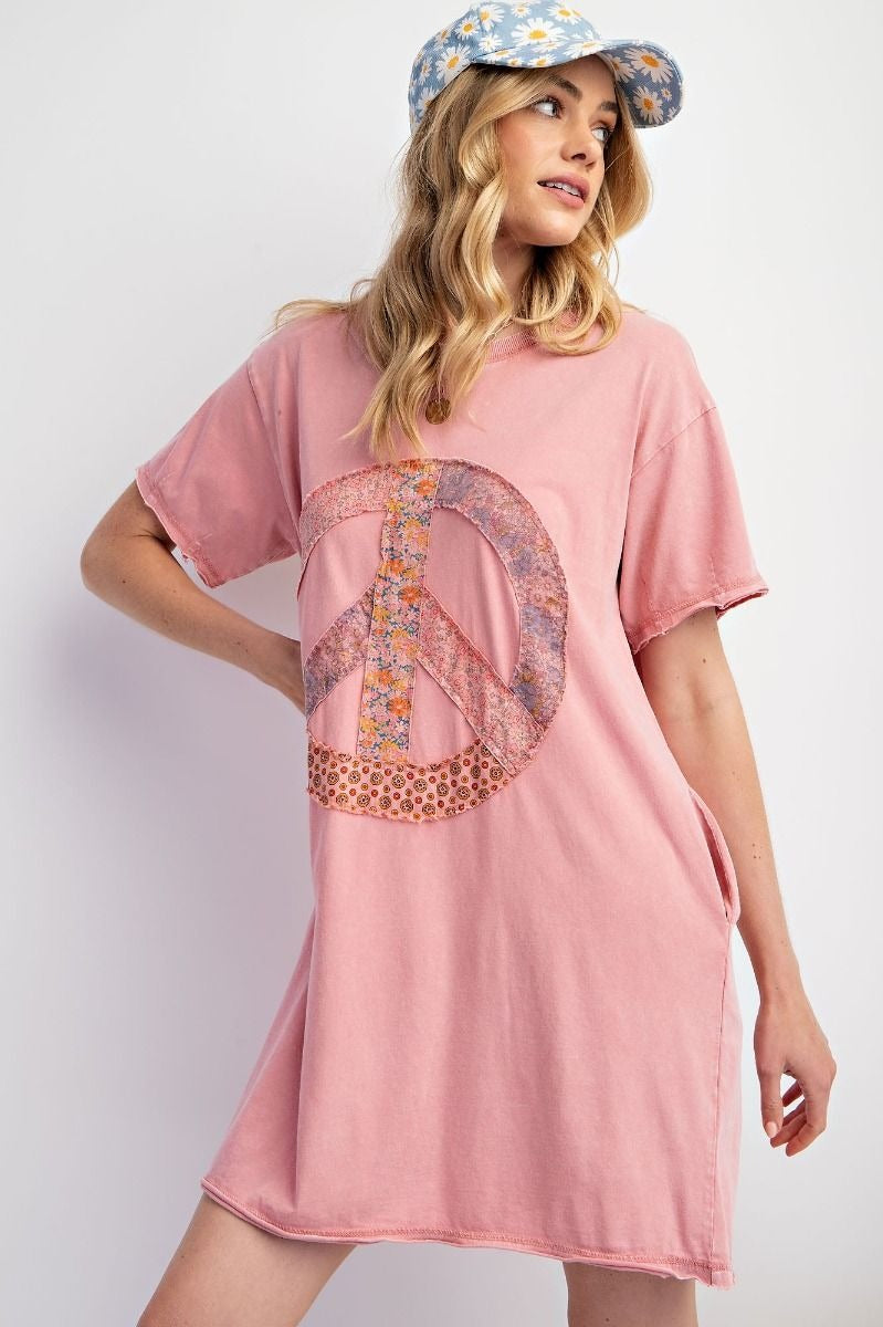 Peace T Shirt Tunic Dress