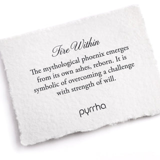 fire within info card for pyrrha necklace