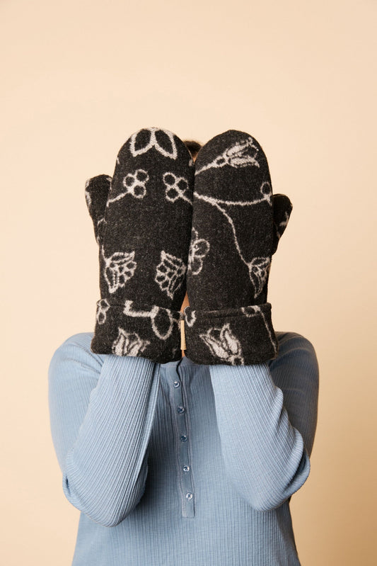 Fleurs Sherpa Mittens
