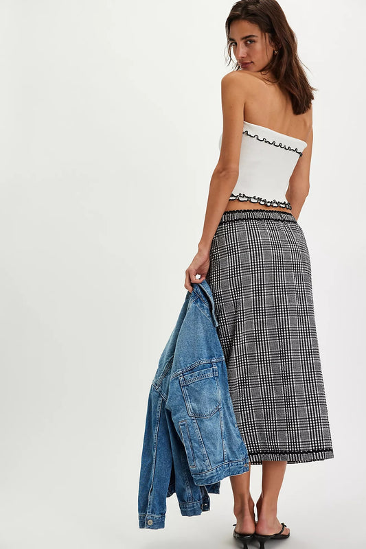 Penelope Gingham Midi Skirt