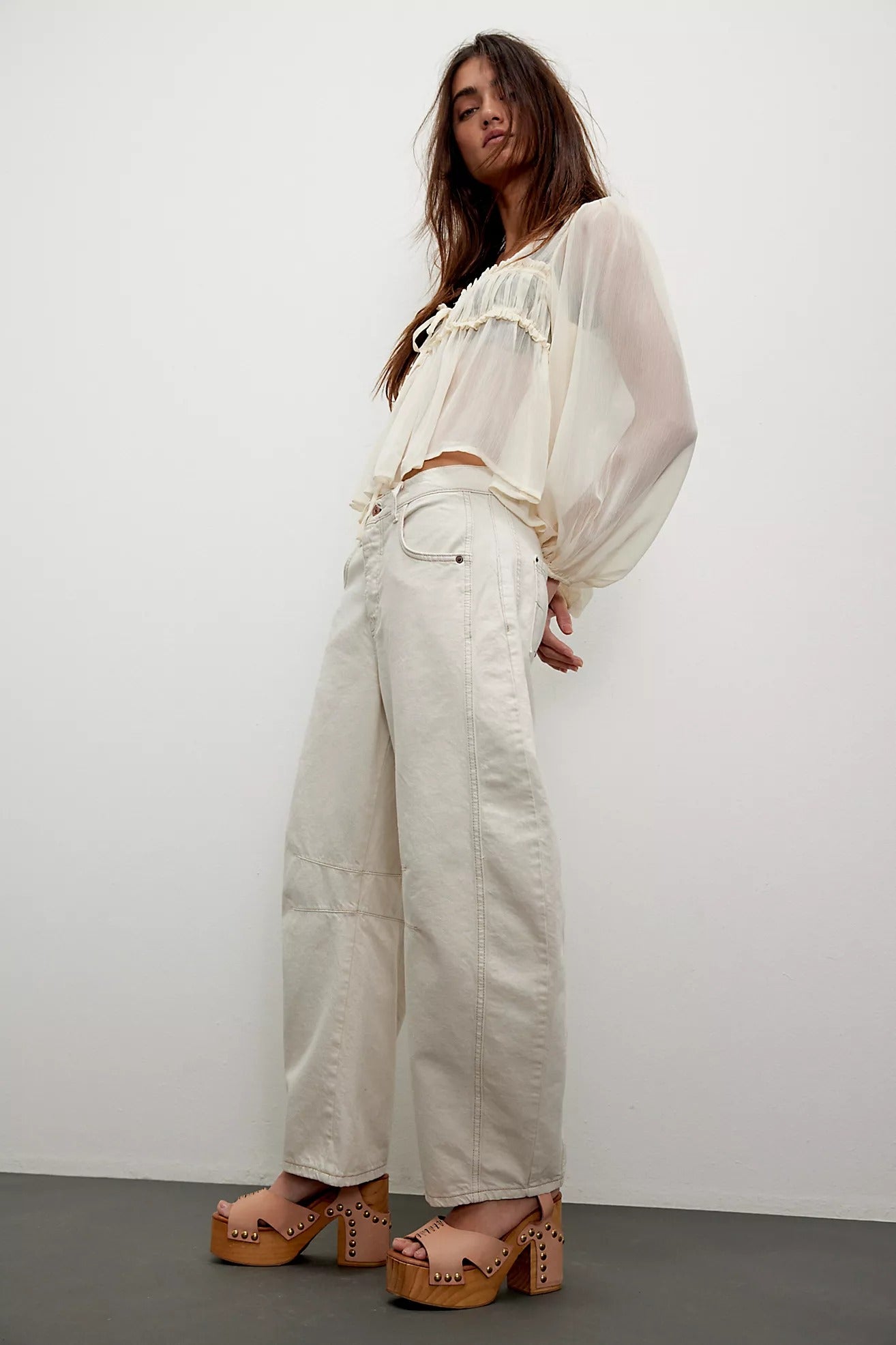 Good Luck Mid Rise Barrel Jeans