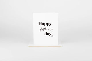 Greeting card with 'Happy Father's Day' text on a white background